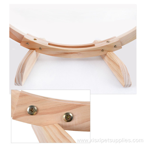 hammock detachable wood handmade cat bed cat hammock
